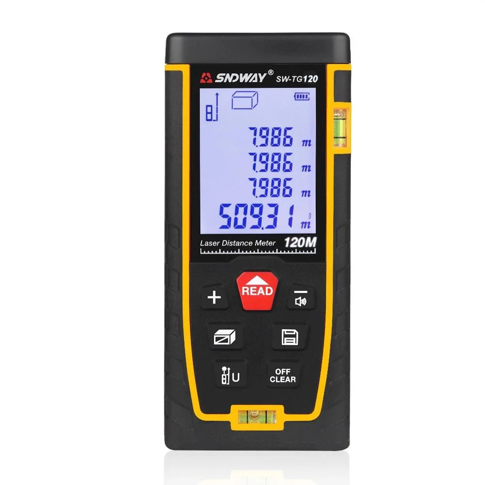 Ручной многофункциональный лазерный дальномер SNDWAY SW-TG120 точное измерение 120