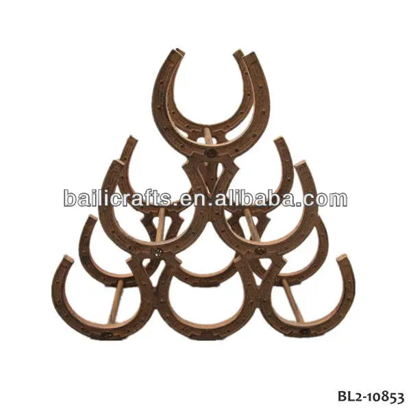 iron horseshoe wine rack