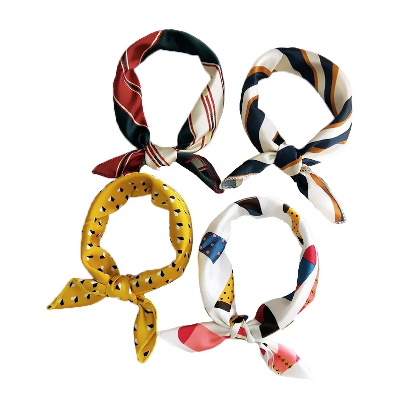 
Fashion Air Hostess Jewelry Silks And Satin Print Square Scarf Wholesale 