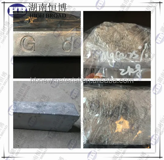 MgY25 магния иттрия master alloy ingot