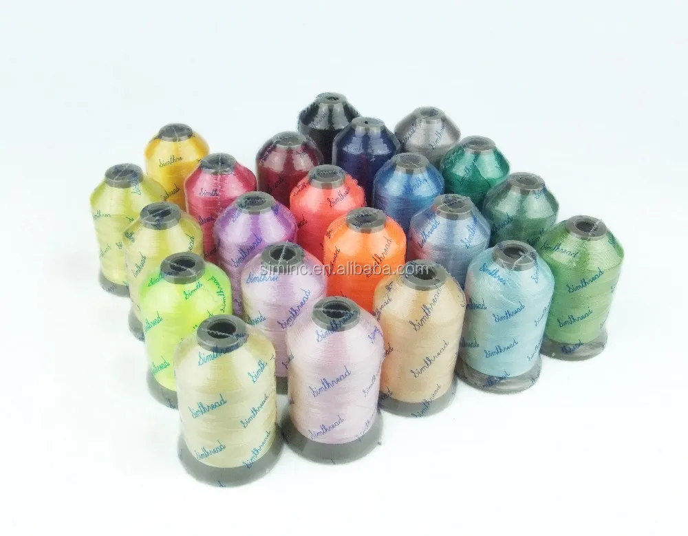 
Wholesales 1000m mini-king spool 100% polyester embroidery thread for home embroidery machines 