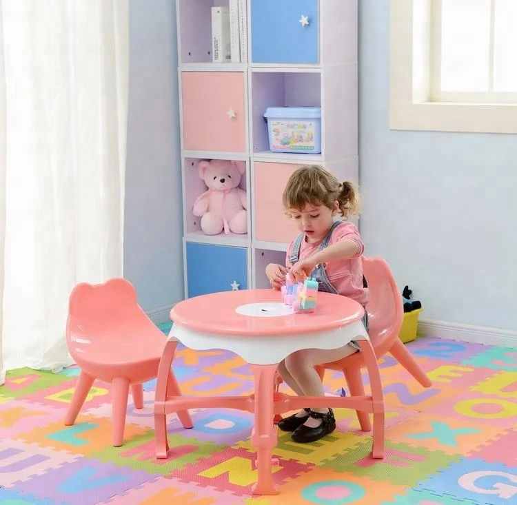 New arrival kids furniture desk children round study table and chair