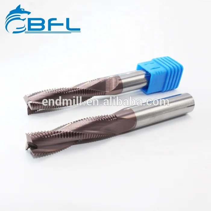 
BFL Solid Carbide Hard Metal 3 Flute Roughing End Mill, CNC Roughing Milling Cutter 