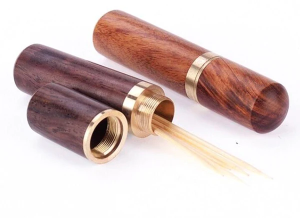 Portable Sewing Needles Storage Case Wooden Felting Pins Container  Embroidery Organizer  sewing needle tube Toothpick Holder