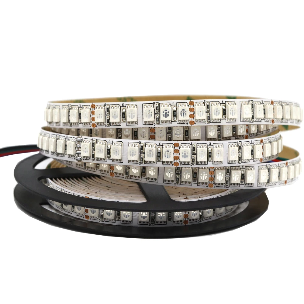 High quality  led stripe SMD5050 120 leds/m rgb flexible strip  12V 24V