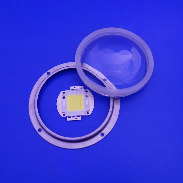 50W 100W 150W 200W COB LED Glass 110mm Lens 130 Degree for High bay light