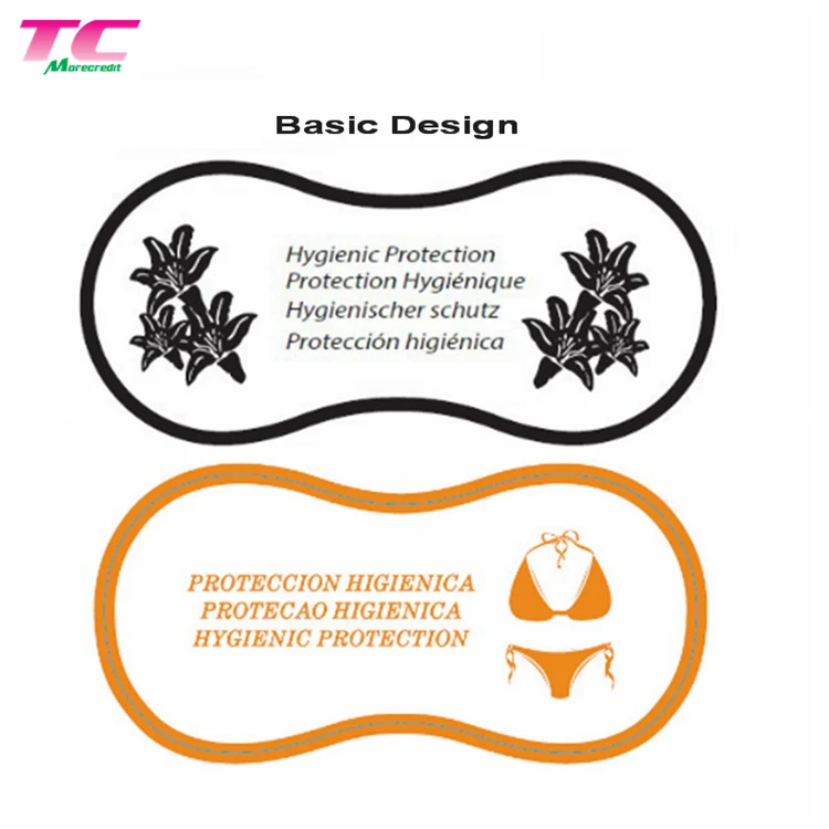 Wholesale Custom Logo Printed Clear Hygienic Stickers Manufacturer, Bikini Swimwear Hygiene Protection Sticker For Underwear