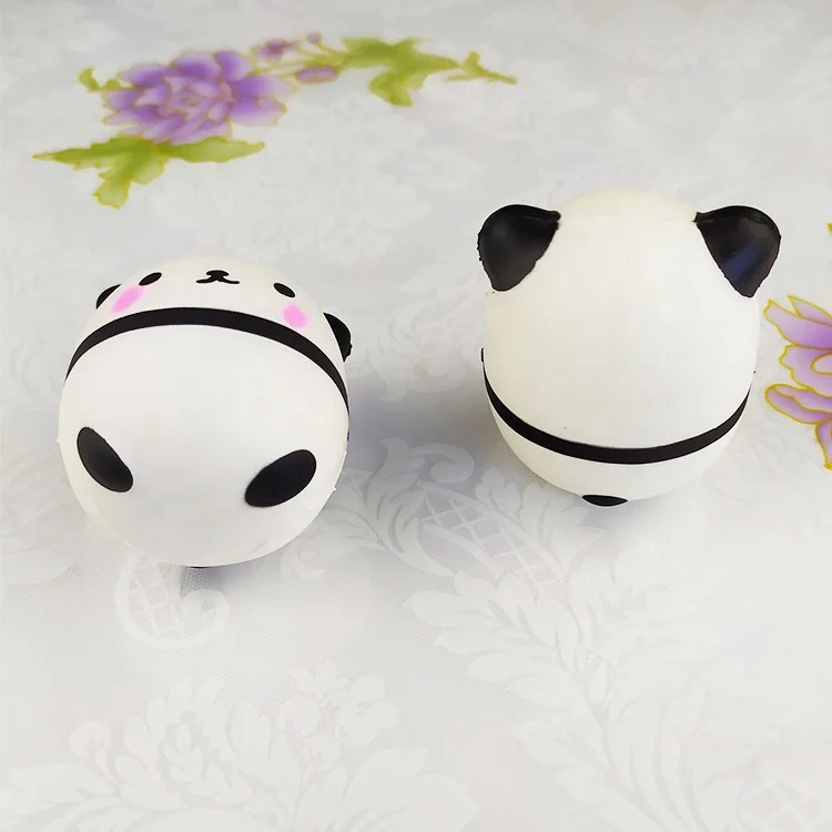 Wholesale Cheap Pu Toys Pu Bouncing Panda Egg Colorful Stress Ball Toys