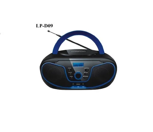 Портативный CD-плеер Boombox с FM-радио, Aux-динамиком, светодиодным дисплеем, CD-проигрывателем, USB-разъемом для наушников Boombox