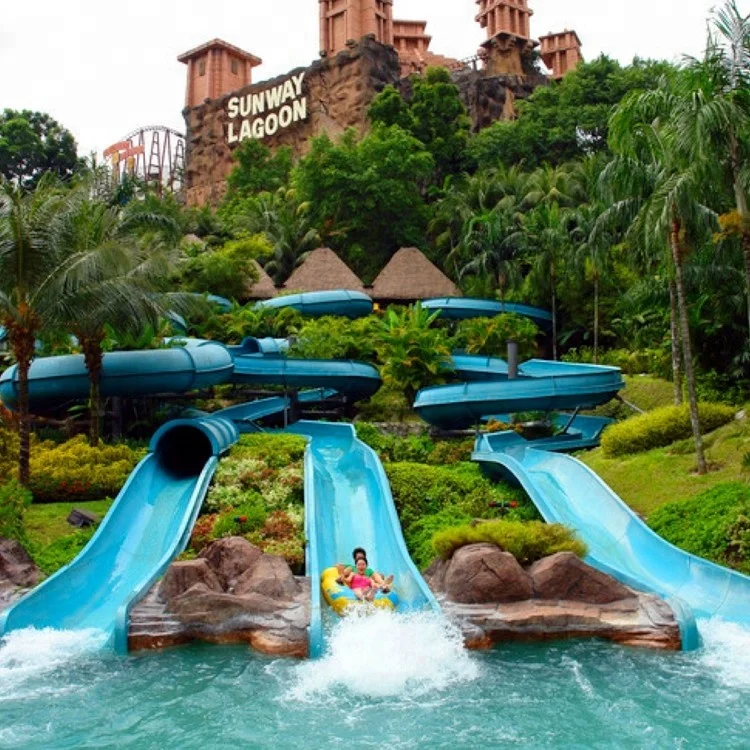Fiberglass Spiral Slides for Amusement Water Park