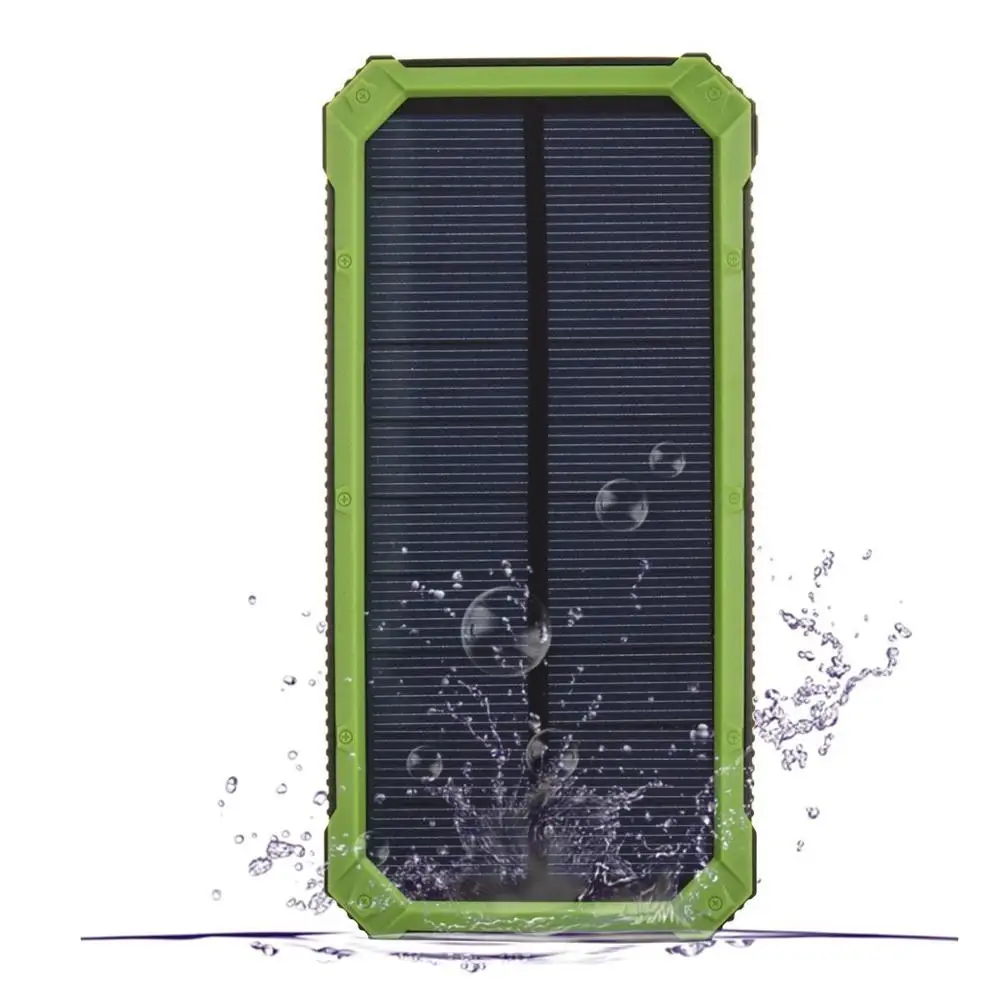 PowerGreen Chinese Suppliers OEM / ODM Solar Powerbank With 2 USB Ports Power Bank 15000 mah solar charger