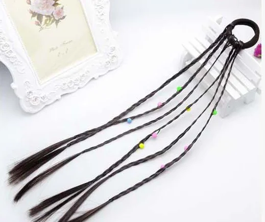 
Wholesale price factory braiding hair synthetic hair wigs Braid ornaments decorated with Colored Beads synthetic braiding hair 