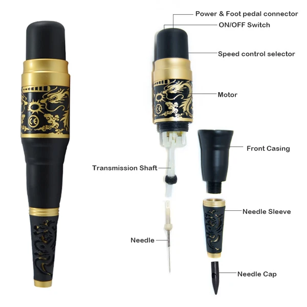 Professional Rotary Tattoo Machine  Permanent Makeup Dragon Eyebrow Tattoo Guns