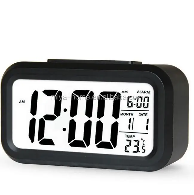 Новый дизайн, светодиодные настольные умные часы с будильником, светящиеся бесшумные часы с будильником для работы, учебы, температурные часы