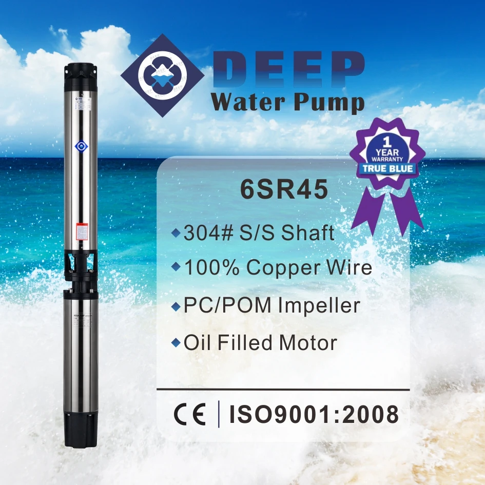 6inch SR45 high head bore well 380-volt 15hp submersible pump ,electric water lifting pump