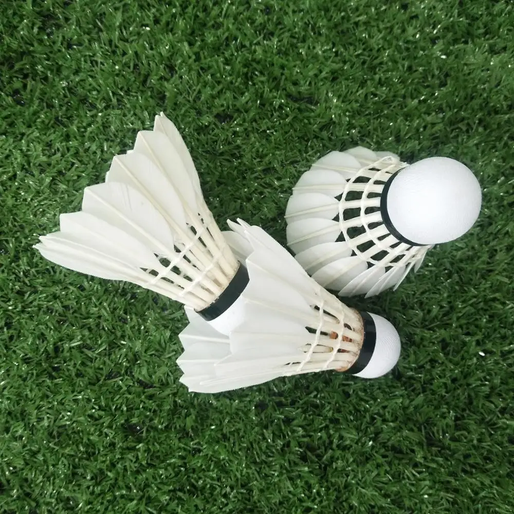 Бренд Lingmei, 80 белых гусиных перьев, Волан для бадминтона, самые прочные Шаттлы