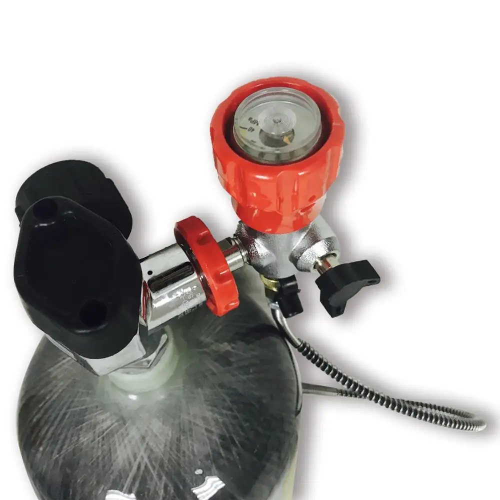 wholesale 9L CE 300bar 4500psi Carbon fiber cylinder for Paintball PCP Hpa Tank with Gauge Valve and Filling Station