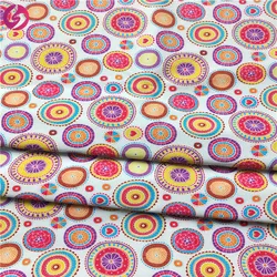 Small MOQ digital colorful circles printing child outwear 3 layer softshell fabric