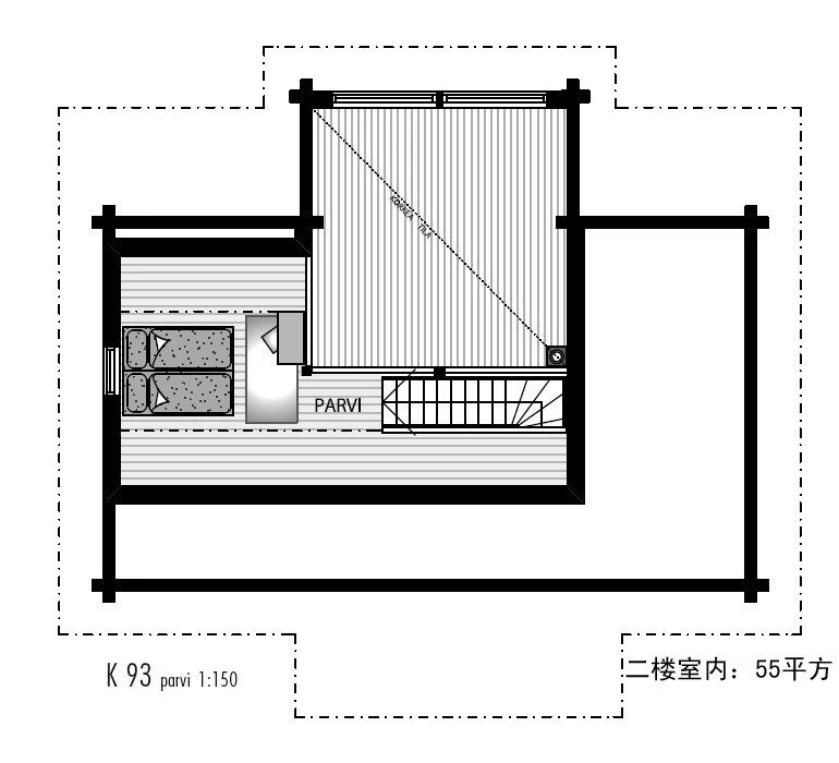 wood material building fast installation two floors log material prefab houses for a big family
