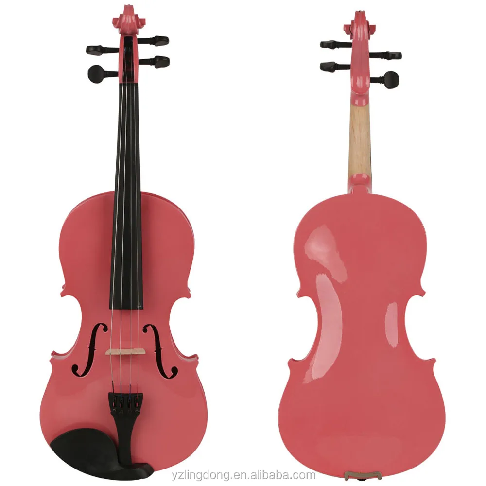 chinese black / pink / blue/ white color violin 4/4
