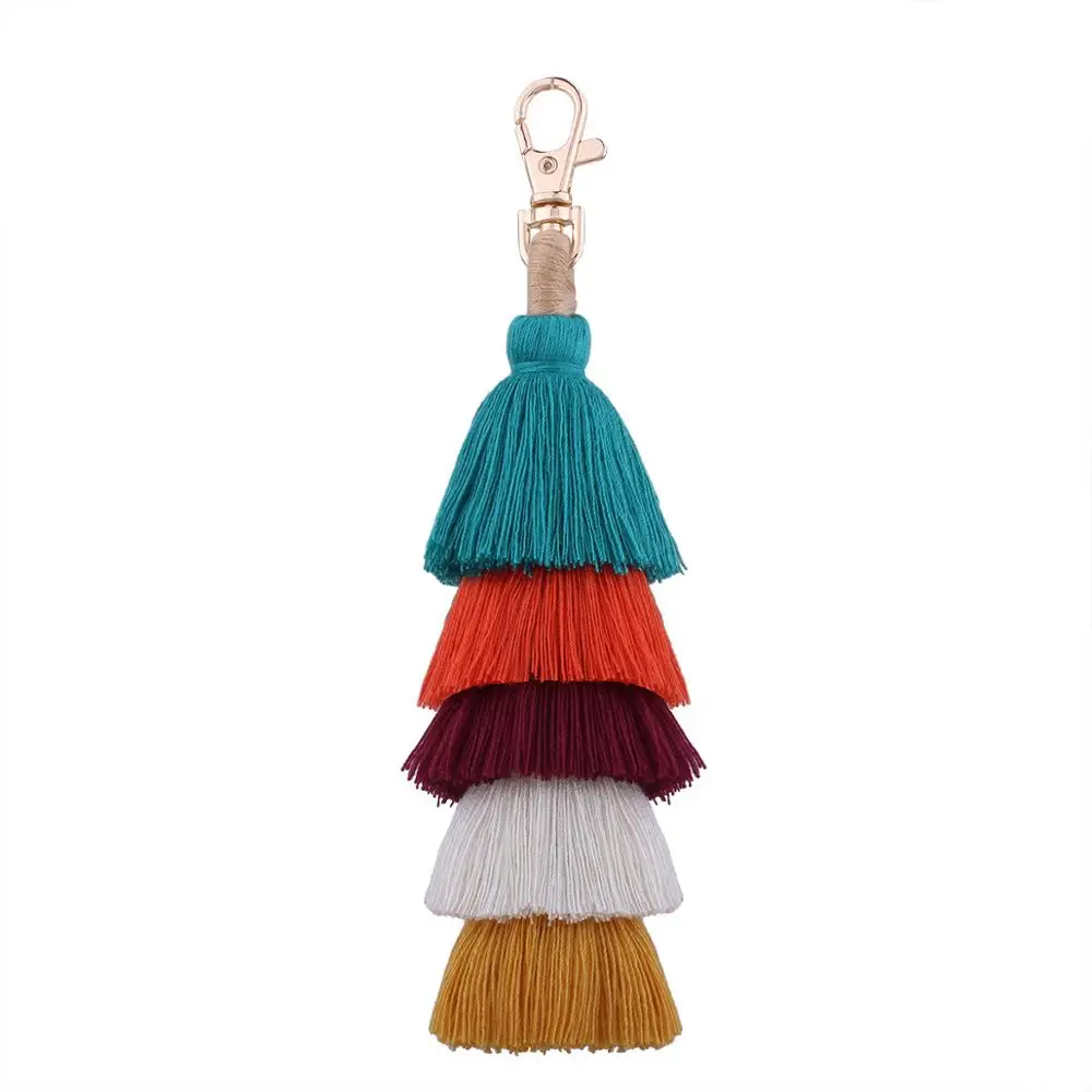 very popular  Handmade bohemian style pom pom tassel