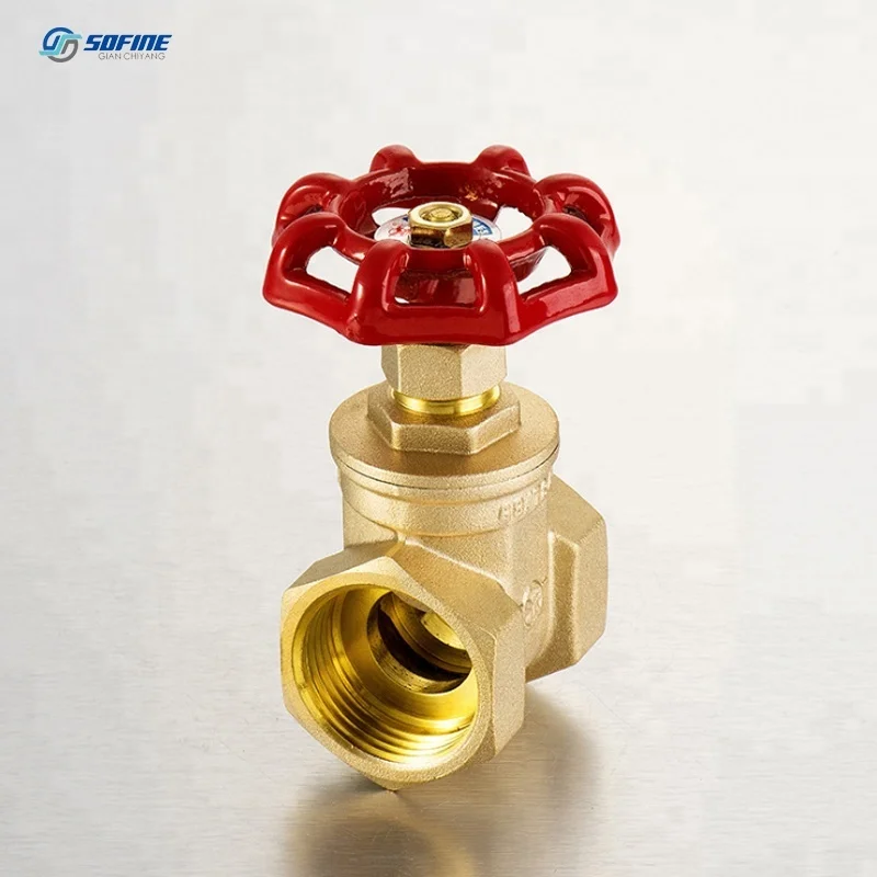 
Engineering Special Medium Inner Thread Manual Two-Way Copper Brass Gate Valve DN15 