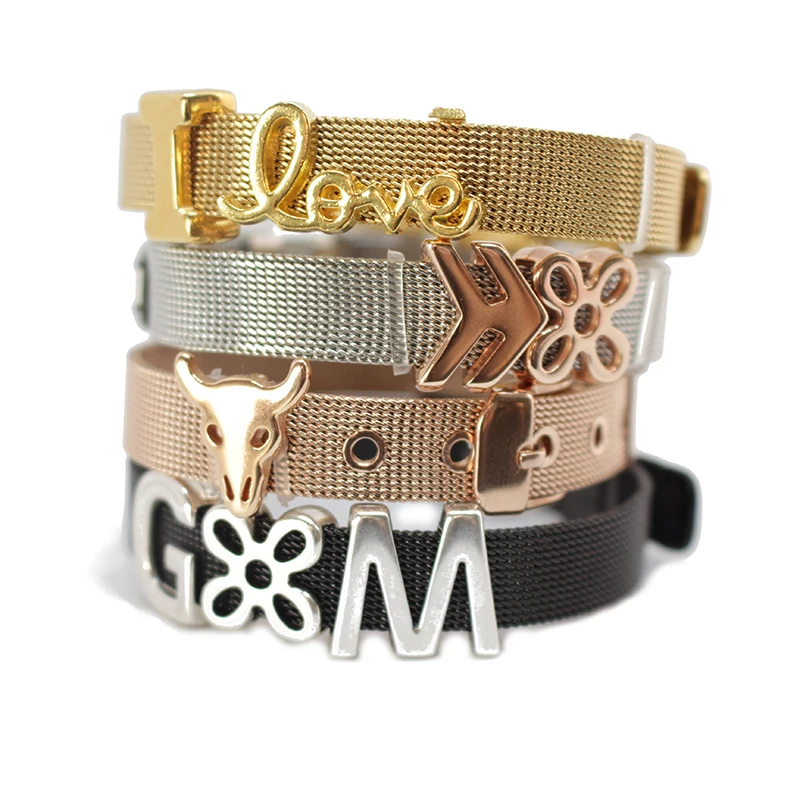 2021 New Arrival Creative Diy Stainless Steel Mesh Bracelet Charms