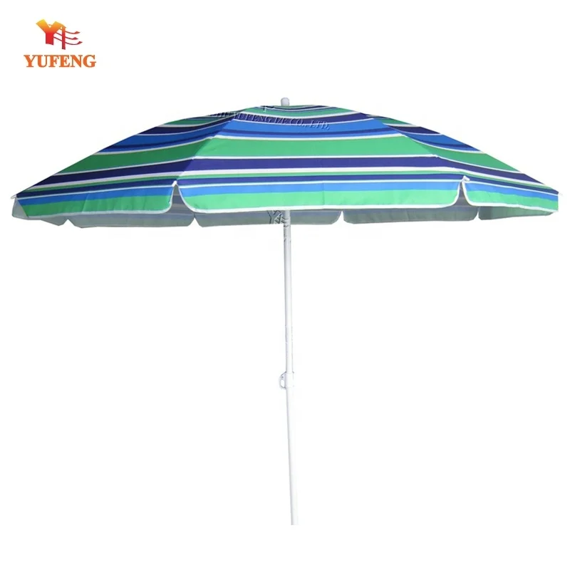
Наклонный Летний Пляжный зонтик из полиэстера в полоску 