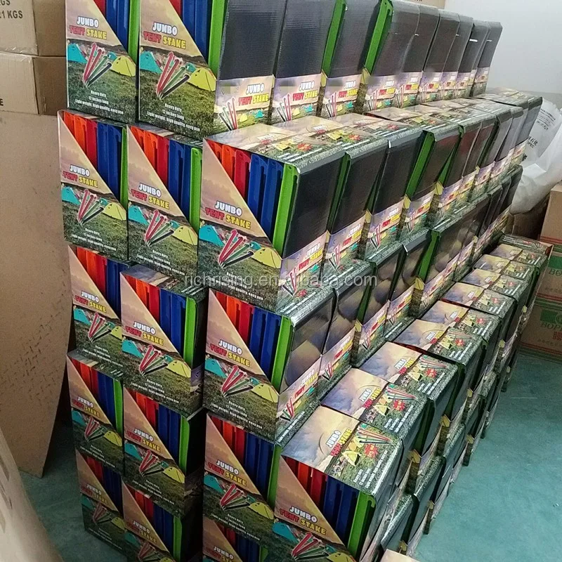 hot sales plastic tent peg stakes set with show box outdoor PP ABS camping nail environmental material customized packing