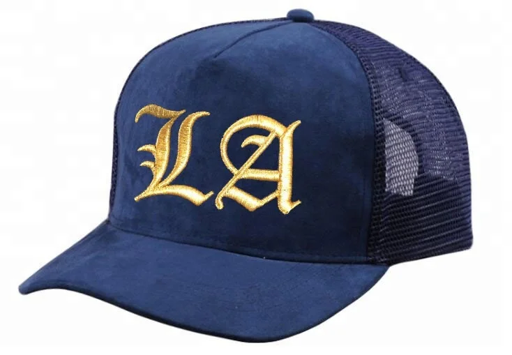 Hot sales 3D embroidery Custom suede mesh trucker hat