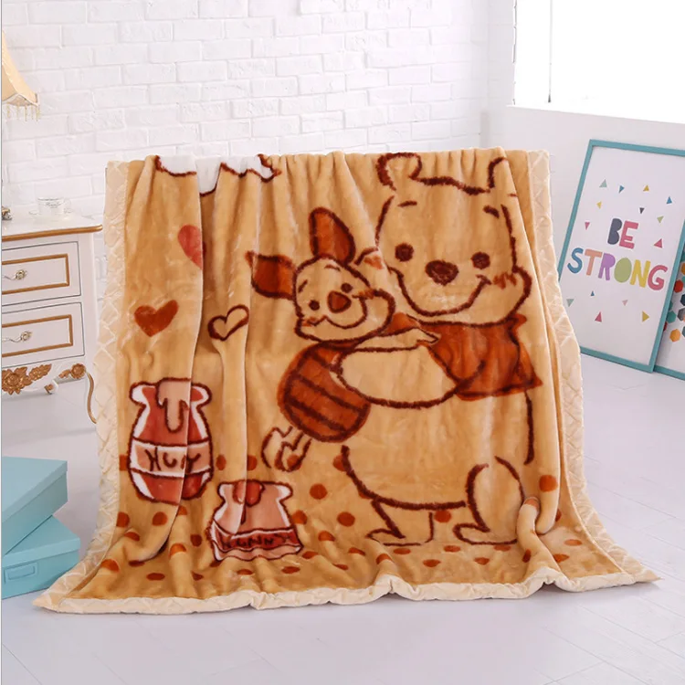 Korean style blanket super soft thick raschel printed mink baby blanket for dubai