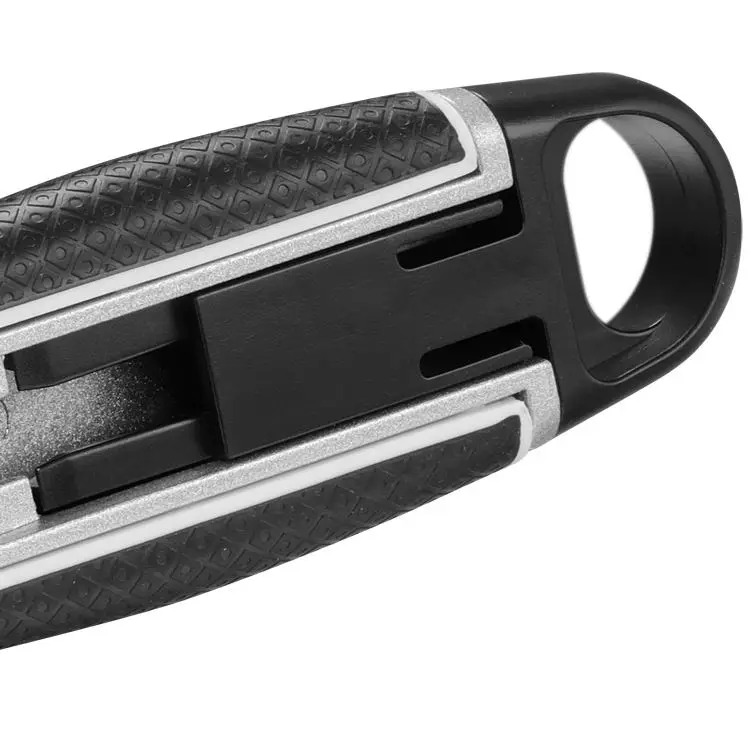 TPR rubber aluminum alloy  auto retractable safety box cutter