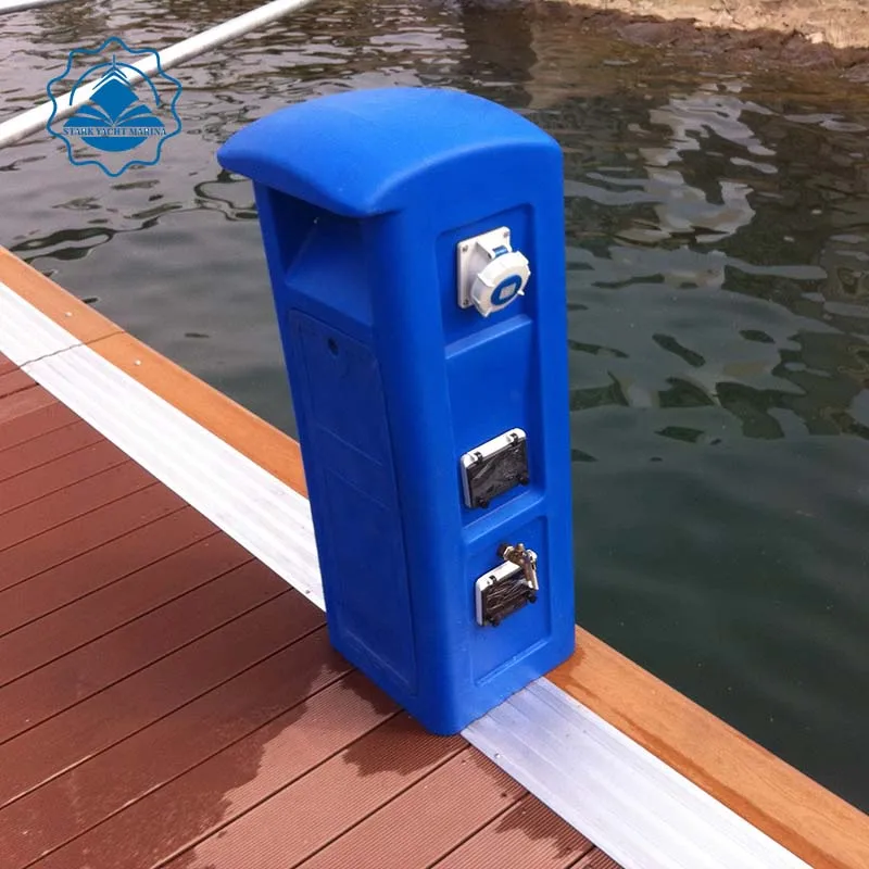 Marina plastic water power pedestal and power service bollard for good sale