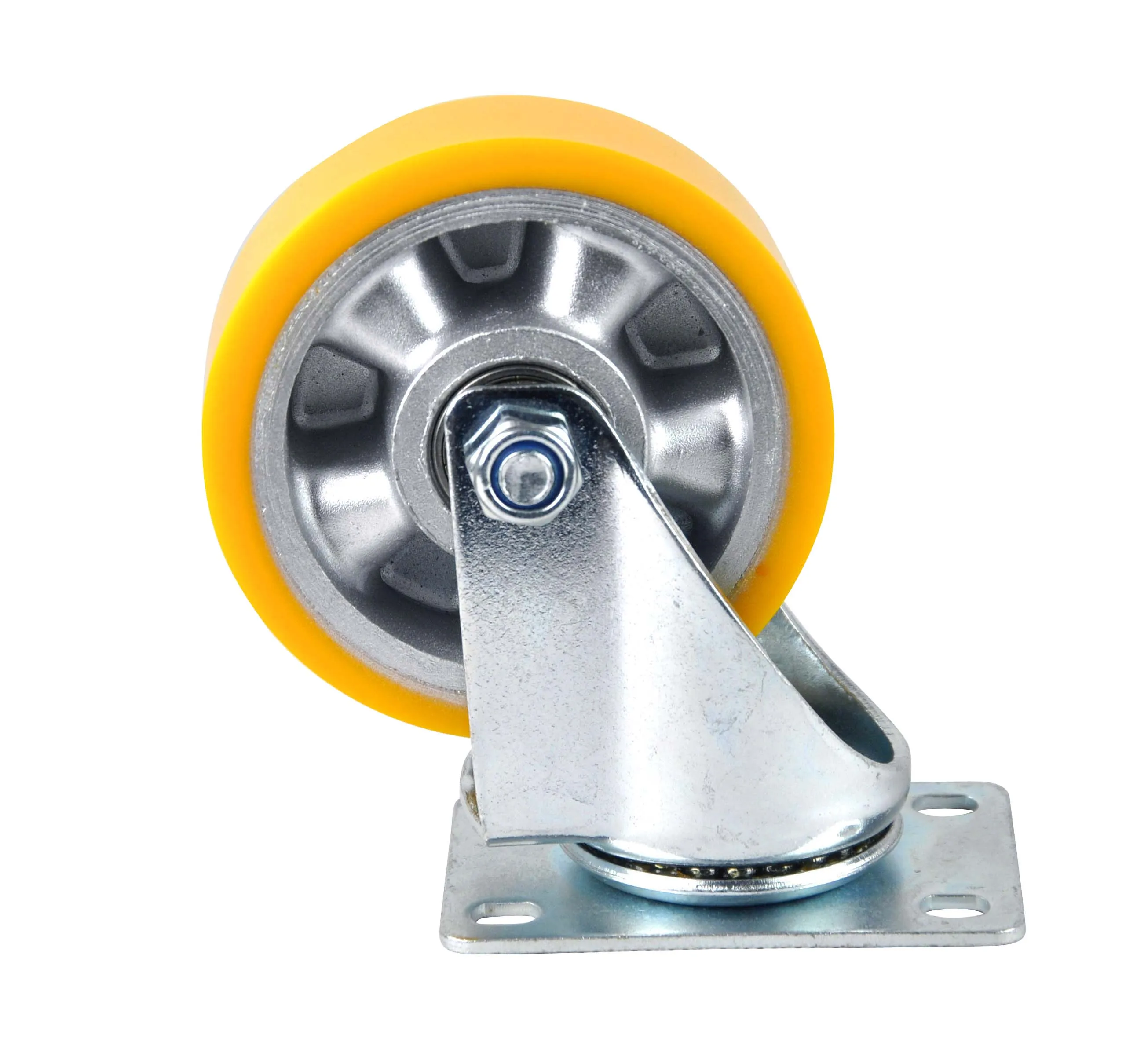 4 inch 100X32mm Mute Double ball bearing Aluminum core polyurethane  caster wheels