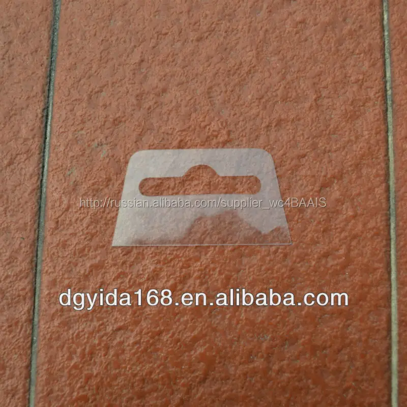 Прозрачный пвх крюк, Поставки неприлипающая евроотверстием tab