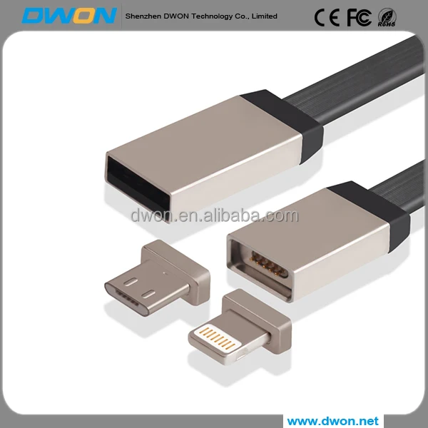 Magnetic Cable for iPhone Micro USB Fast Charging 1m PVC Sync Mobile Phone Charging Cables for Samsung