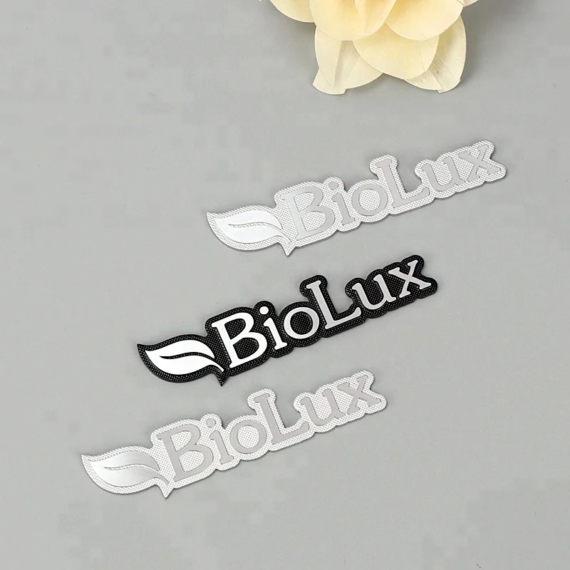 High Quality Glossy Embossed Metal Nameplate With Logo