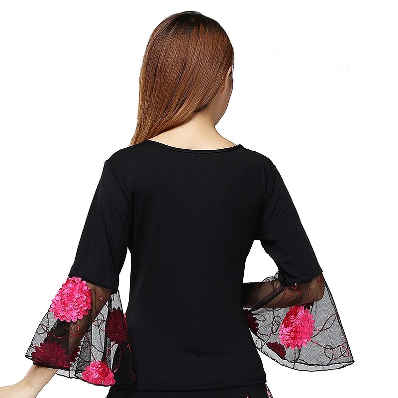 Factory Wholesale Cheap Women Girls Sexy belly dance Salsa Cha cha Rumba Practise Wear/Costume Ballroom Latin Dance Tops