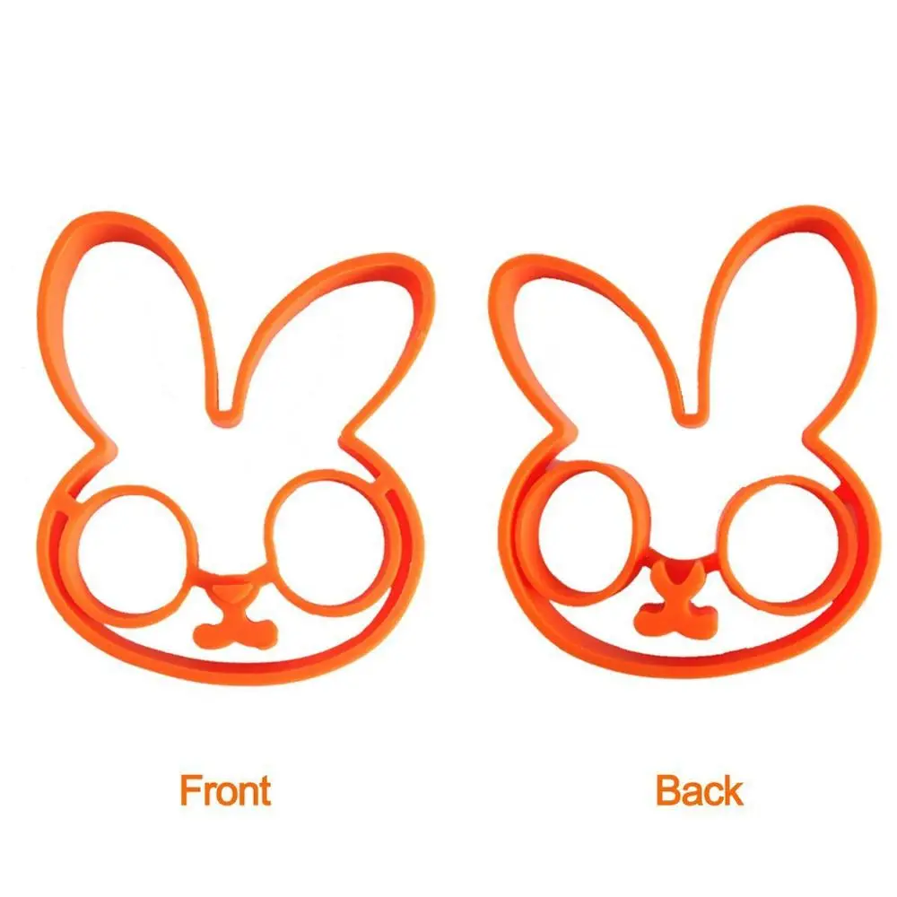 Breakfast rabbit shape silicone fried egg rings mold