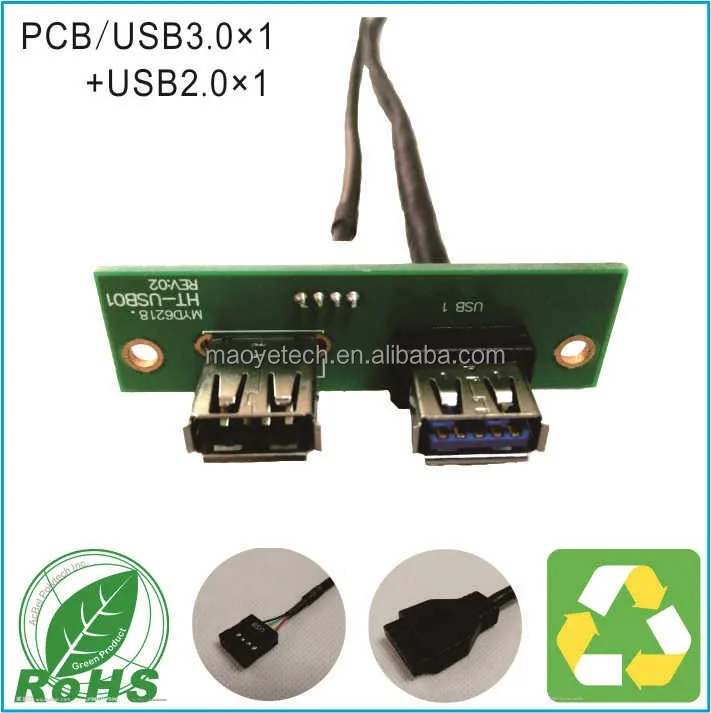 PC Computer Case Front Panel mounted cable USB 3.0 + USB 2.0 Audio Port Connection Cable