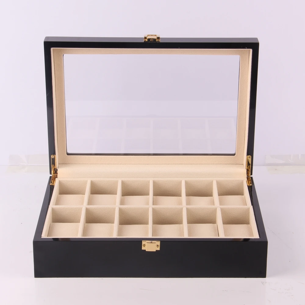 
High Quality Handcrafted Luxury Watch Box High Quality Black Watch Box 