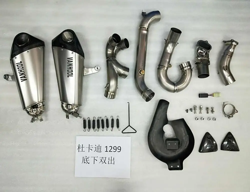 959/1199/1299 panigale, производительность мотоцикла, титановая система глушителя выхлопной трубы