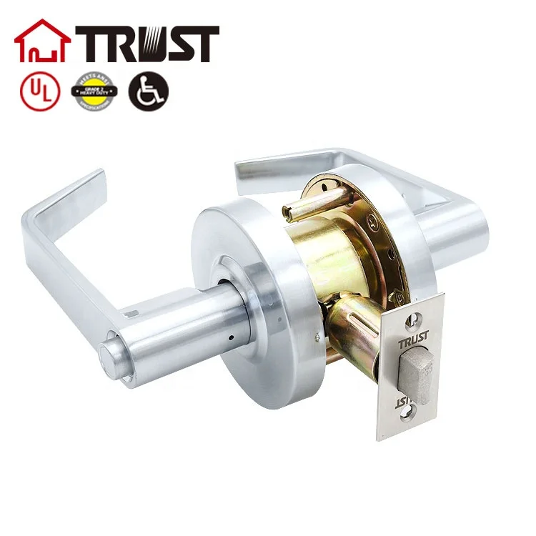 
TRUST 4572-SC Grade 2 Heavy Duty ANSI Commercial Door Lever Lock Privacy Function 