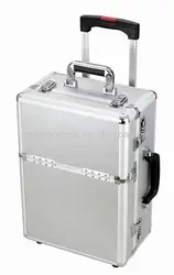 OEM/ODM Factory Price Plain Silver Two Way Open Codelock Aluminum Trolley Hard Case Luggage Weight