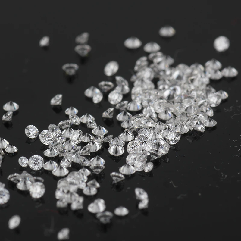 Small size 1.3mm-2.6mm white excellent quality round cut uncertified loose diamonds  for sale