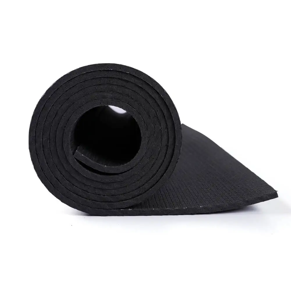 Гимнастический нескользящий черный Коврик для йоги из ПВХ высокой плотности