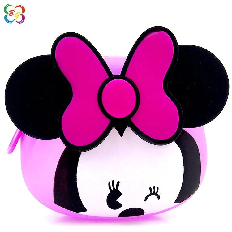 Small Promotional Gift Customised Silicone Mikcy Mouse Cartoon Coin Purse