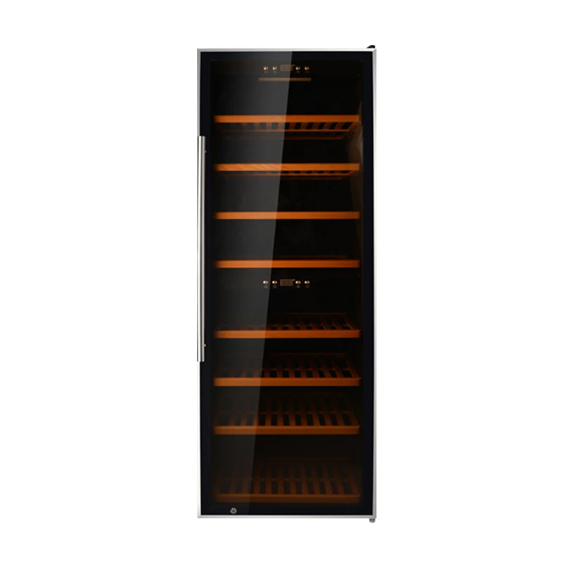 520L компрессор винный кулер из нержавеющей стали 220 в горизонтальный винный кулер и холодильник Двухзонный отдельно стоящий винный погреб