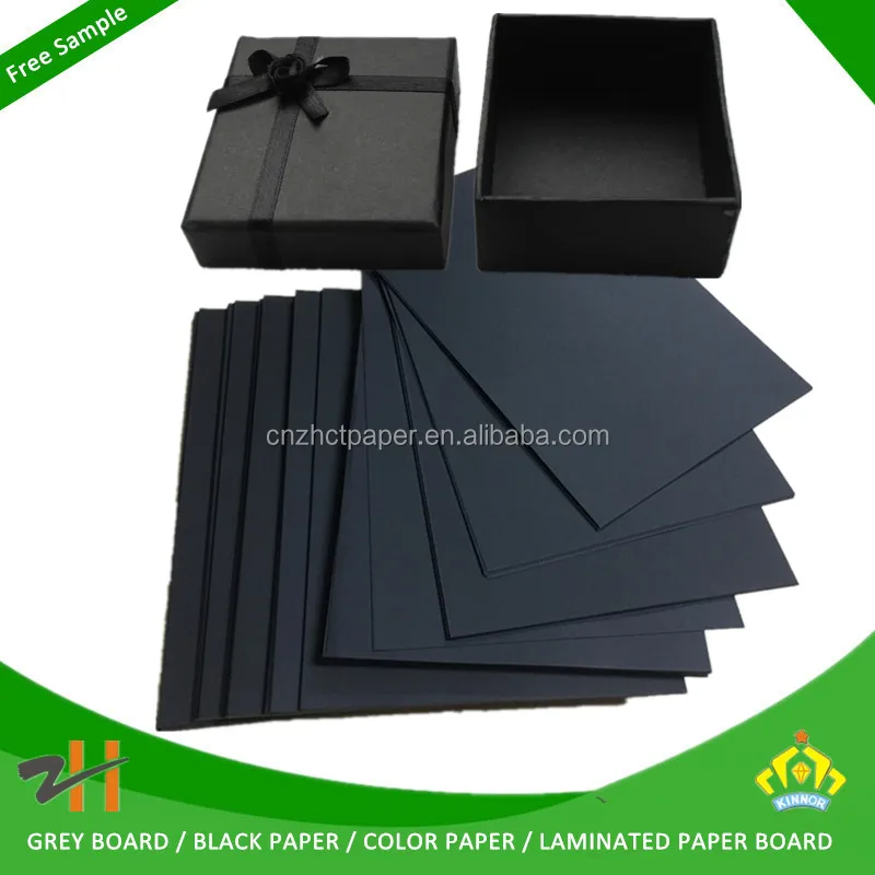 Paper business black kraft paper and black paper board & black chipboard