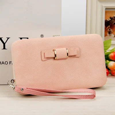 SW039 fashion clutch bag lady korean brand zipper girls wrist wallet cell phone ladies long butterfly purse